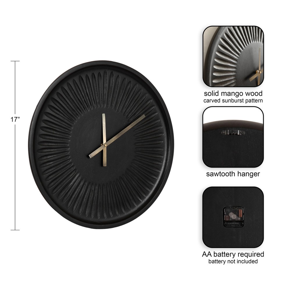 Kate and Laurel Grear Round Wall Clock