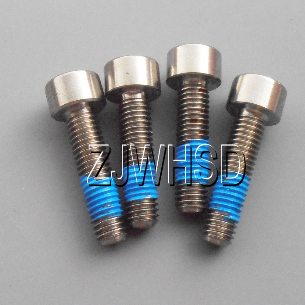 4pcs M5 x 20 mm Ti Titanium Screw Bolt Allen Hex Socket Cap Head + Thread Locker