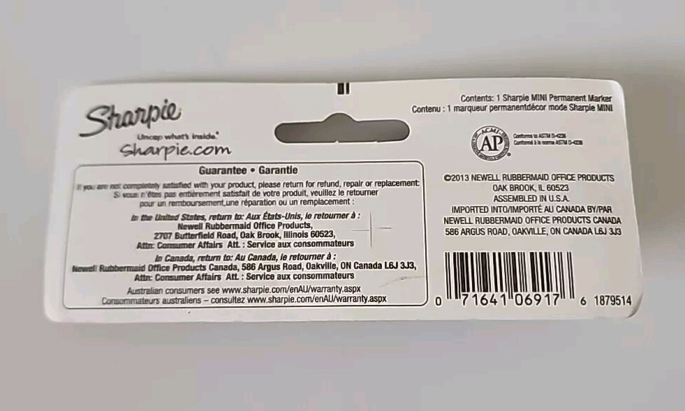 Sharpie 1874248 Mini Permanent Marker, Fine Point Light Blue 1 Count