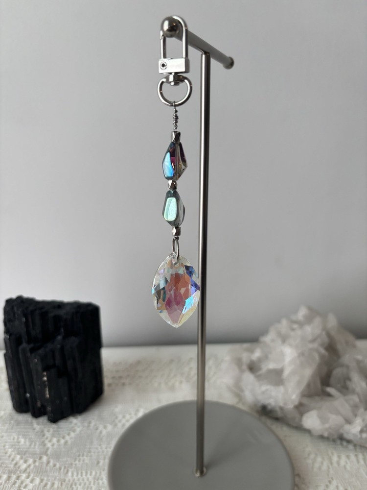 Iridescent Handmade Keychain With Pendant