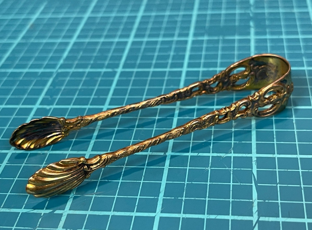 Antique 830 Silver Norwegian Shell Sugar Spoon