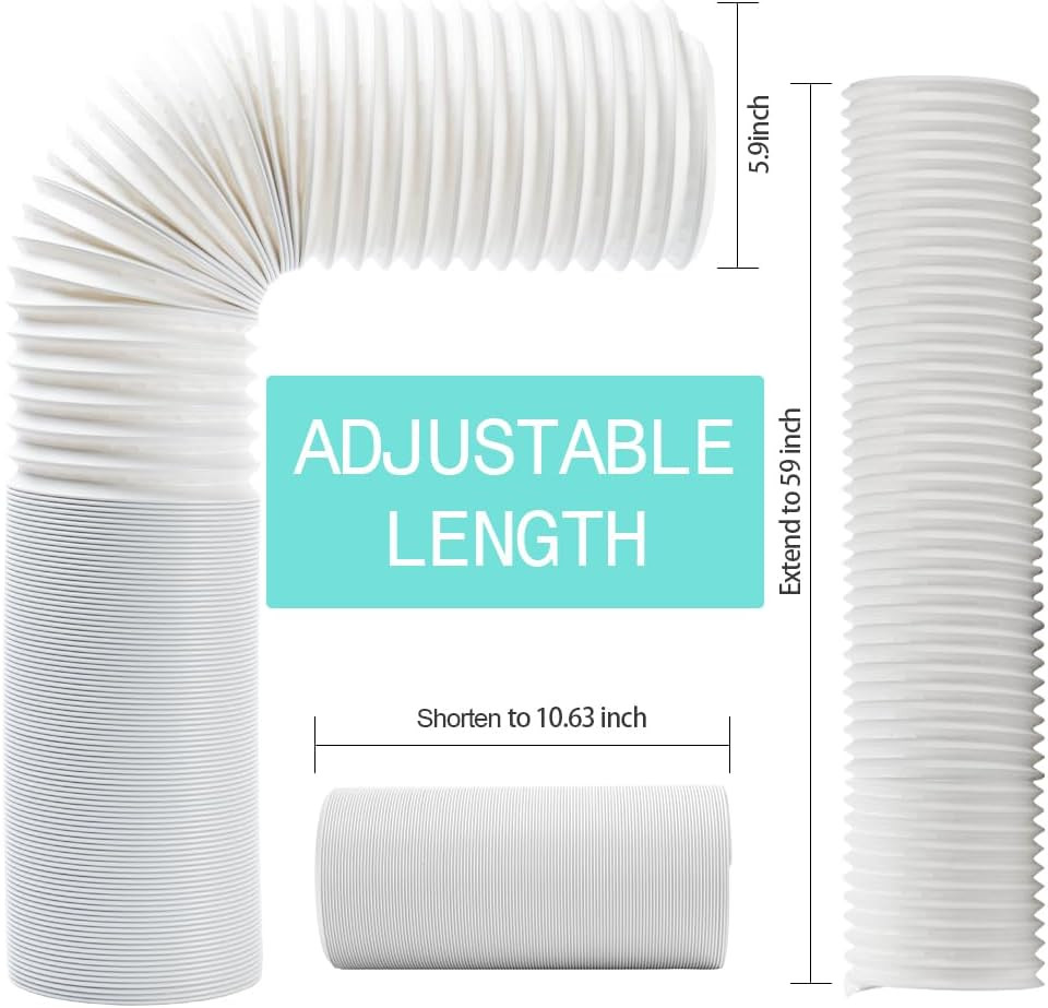 Portable AC Window Kit with Exhaust Hose, Air Conditioners Kits Parts Adjustable