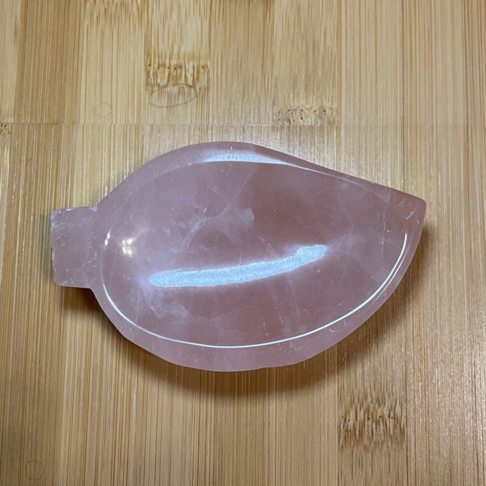 Rose Quartz Leaf Bowl