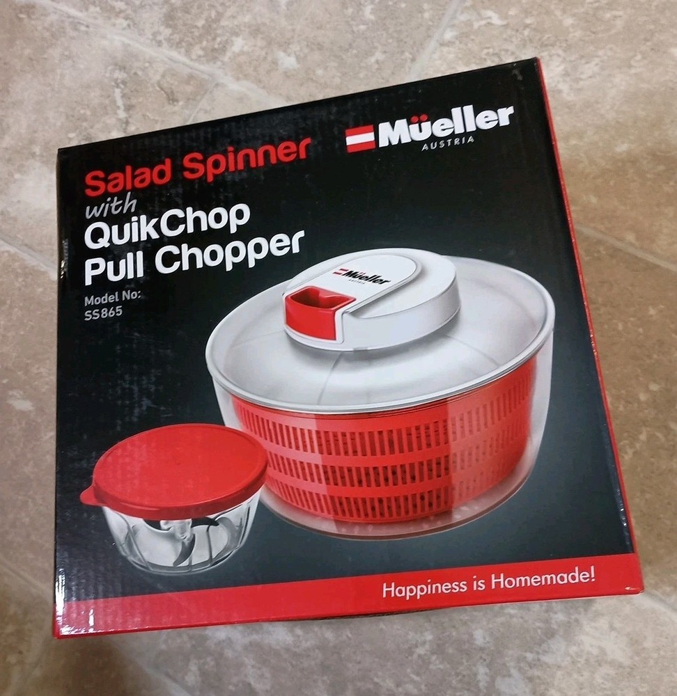 Mueller Salad Spinner with Quikchop Pull Chopper MODEL SS865 NEW