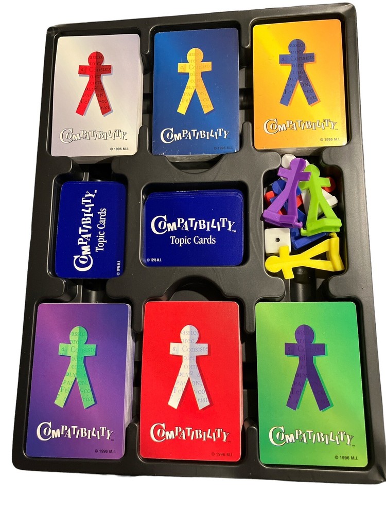 Mattel Compatibility Board Game Cards Counted 100% Complete