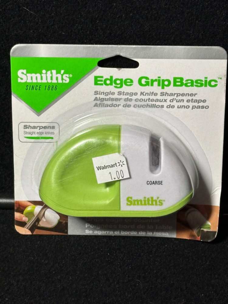 Smith's Edge Grip Basic Two Stage Knife Sharpener NEW