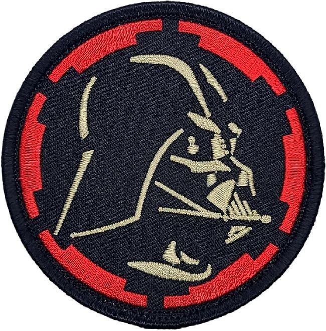 Darth Vader Mask Embroidered Morale Patch | 2PC 3"x3" Hook Backing