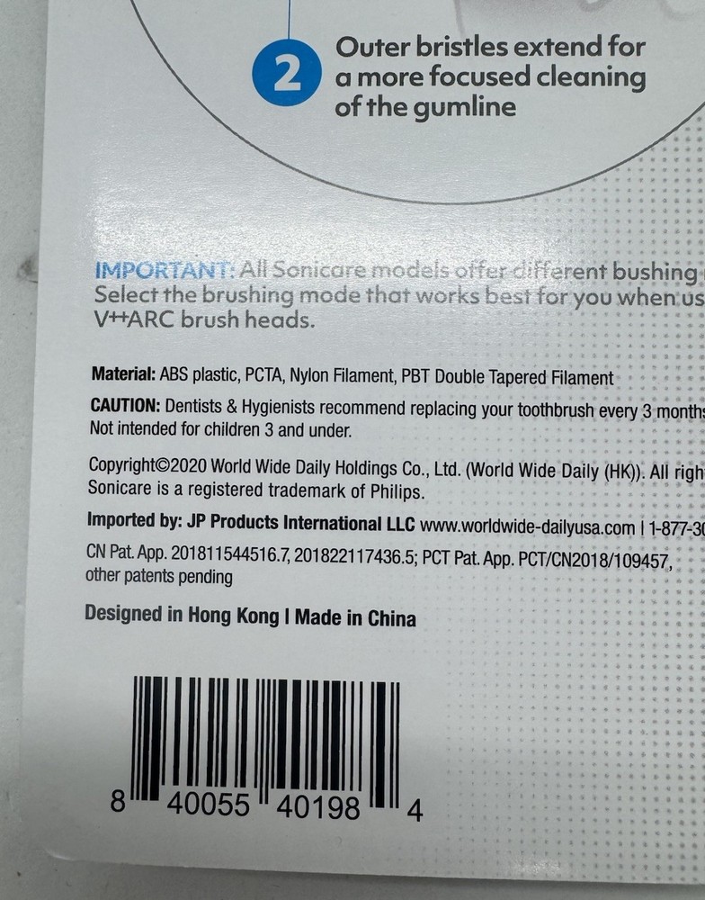 OOAK - V++Arc Philips Sonicare Replacement Heads - 6 Pack
