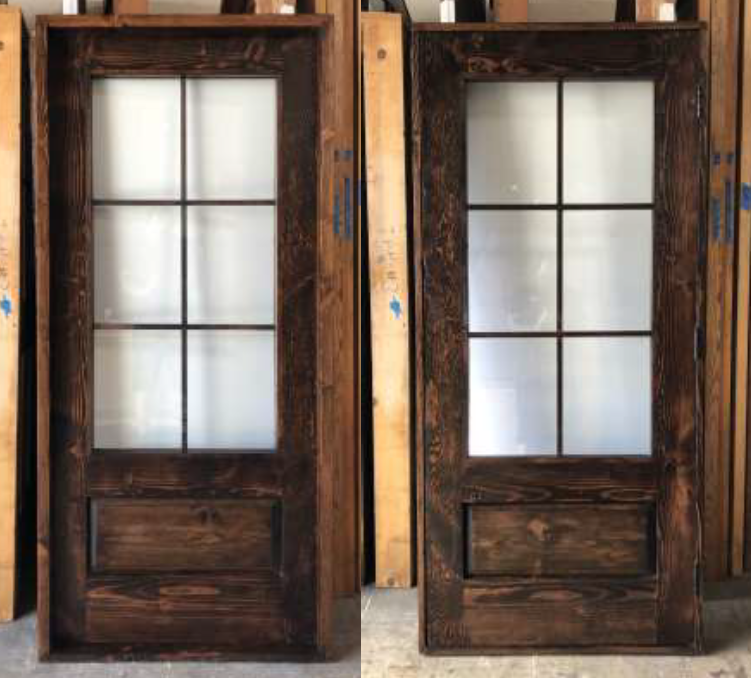 Rustic alder square top door solid wood castle winery Pre Hung U choose size