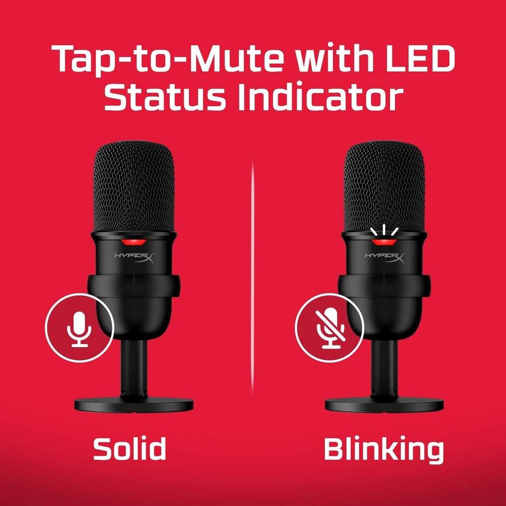 HyperX SoloCast – USB Condenser Gaming Microphone, for PC, PS4, PS5 and Mac, ...