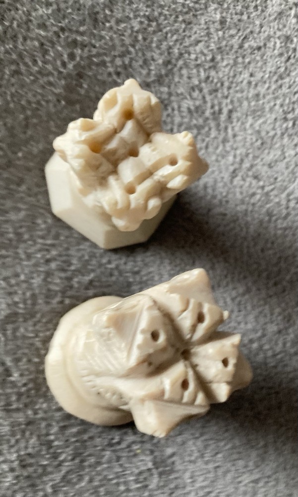Stone Hand Carved Incense Holder Set 2” Tall