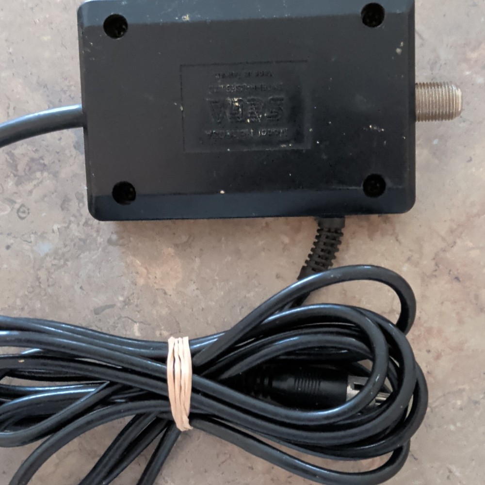 SEGA RF Switch Adapter 6ft Black Cable for Sega Genesis Console