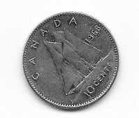 Canada 1968  10 cent  Dime Circulated