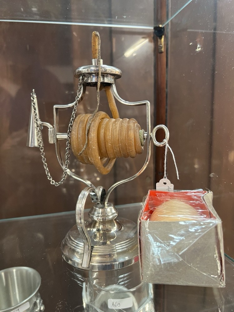 Vintage Silver Plated Wax Jack Candle
