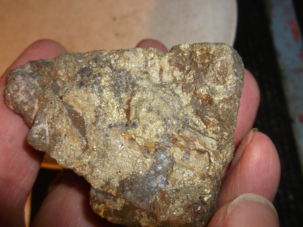 gold silver copper ore, 128 grams samples ,ore high grade .