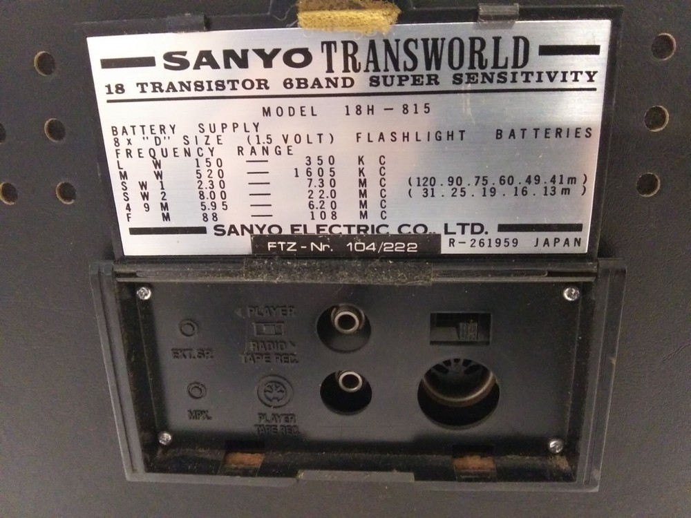 1968 Sanyo transworld model 18H-815