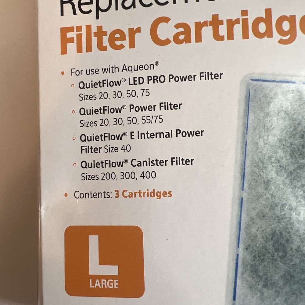 Aqueon Replacement Filter Cartridges LARGE 3 Pack