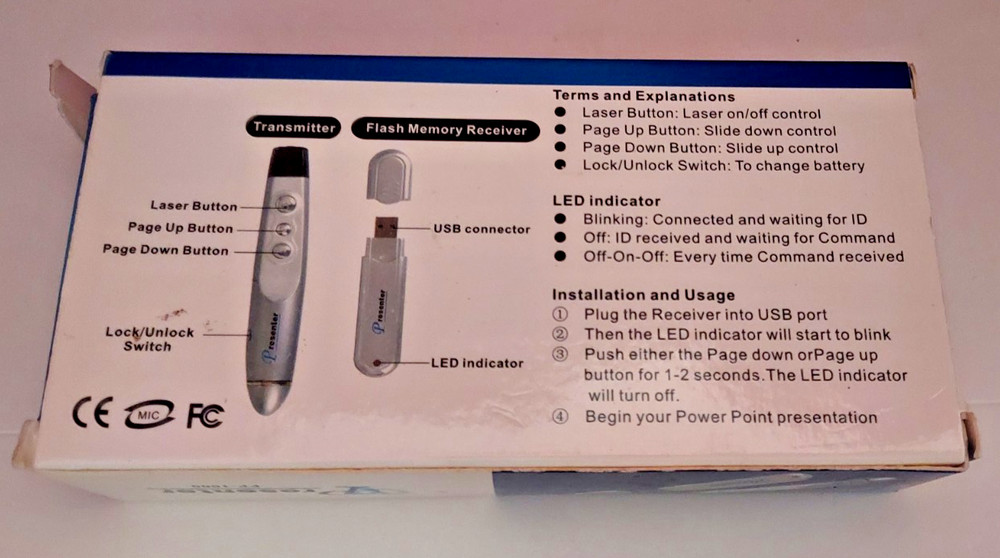 Presenter pp-1000 Black New Has Case