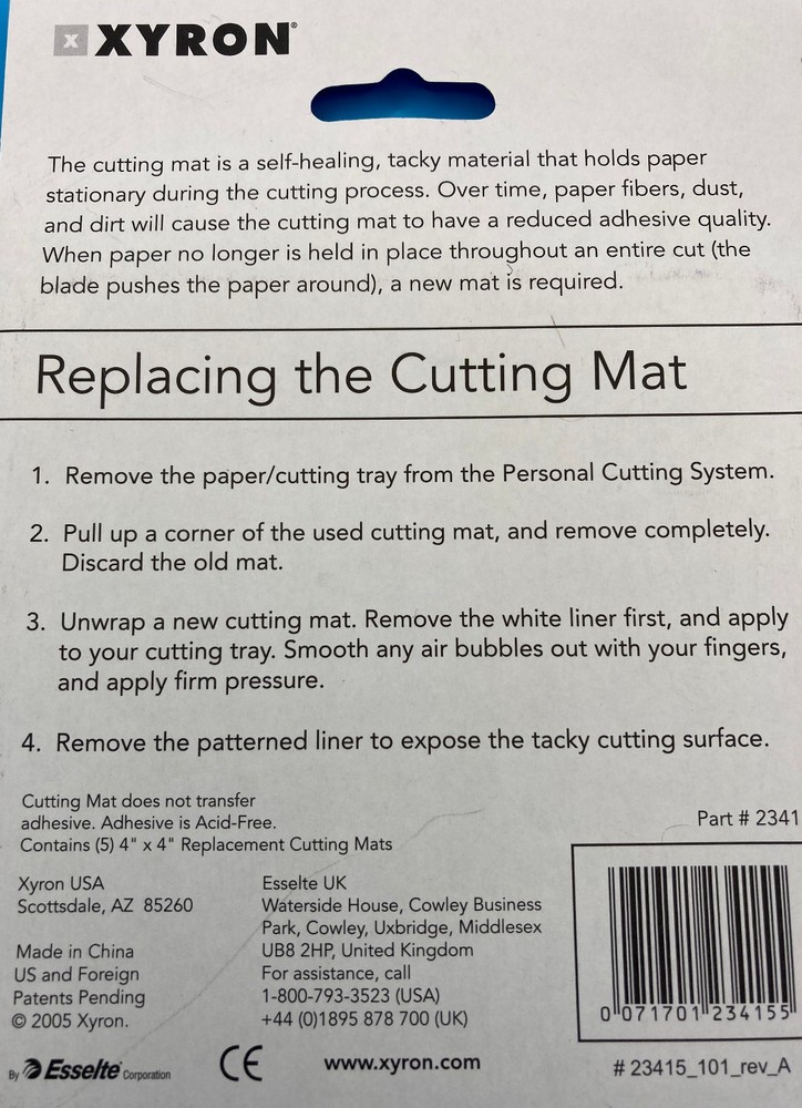 Xyron Personal Cutting System Replacement Cutting Mats