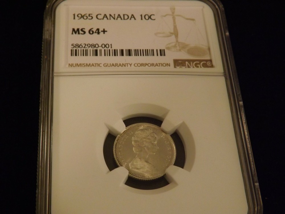 1965  10C                Canada    NGC MS 64+