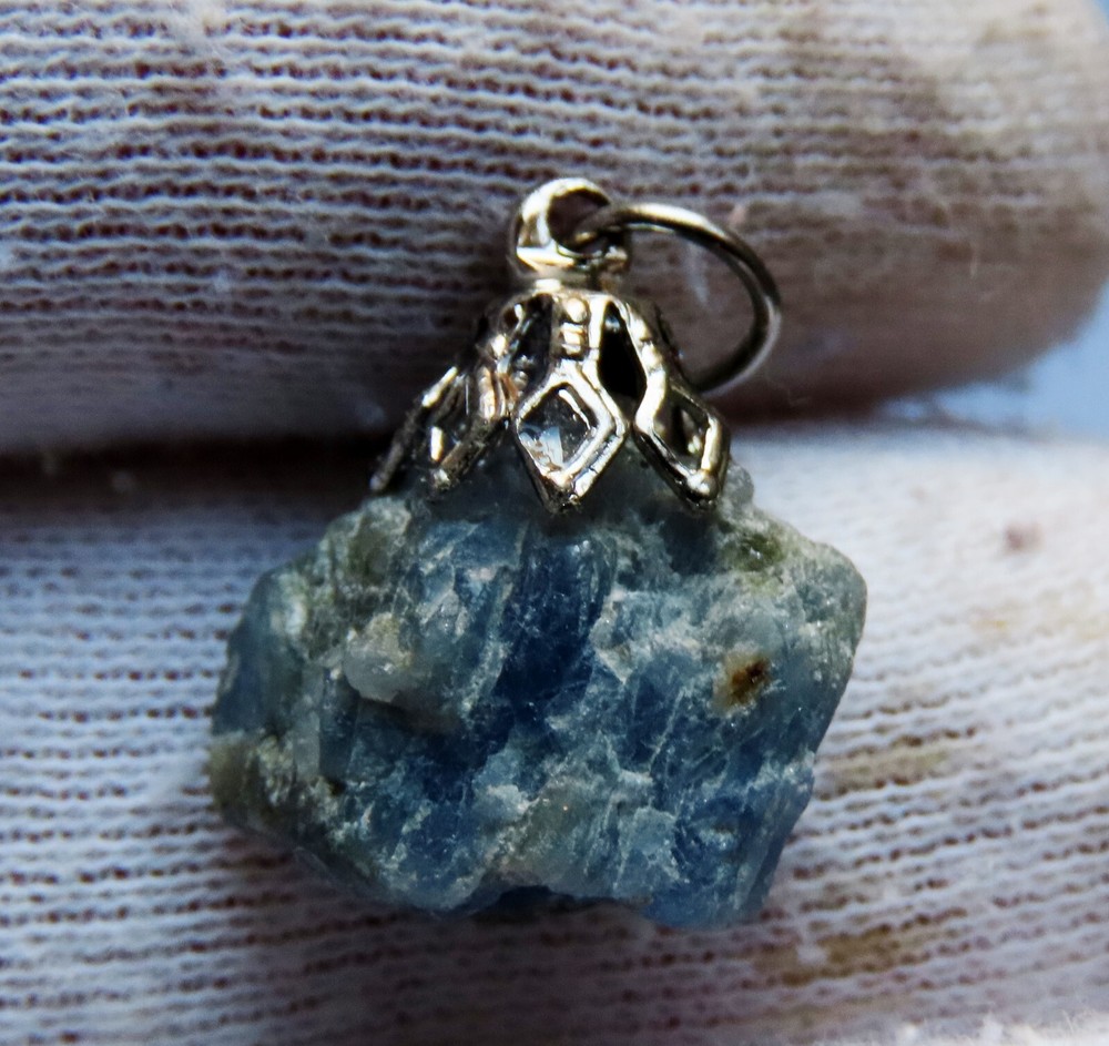 Natural Blue Sapphire Pendant RAW