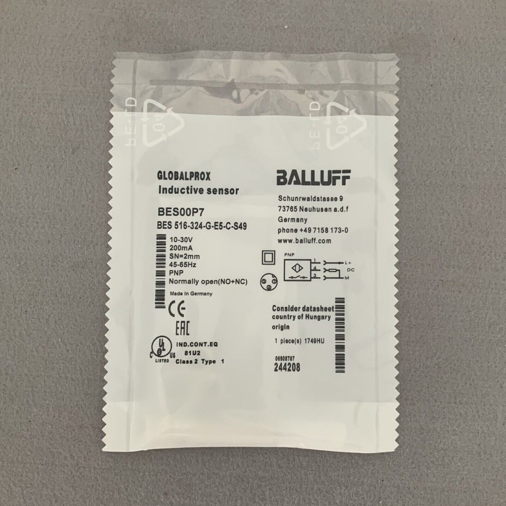1pcs new BALLUFF BES 516-324-G-E5-C-S49 （BES00P7) Sensor