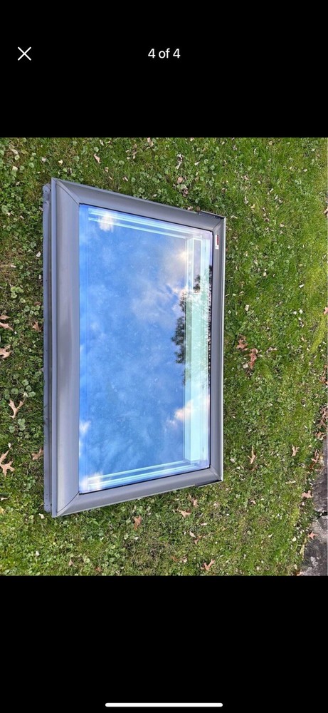VELUX Solar Powered Curb Mount Skylight with blinds - Gray/White