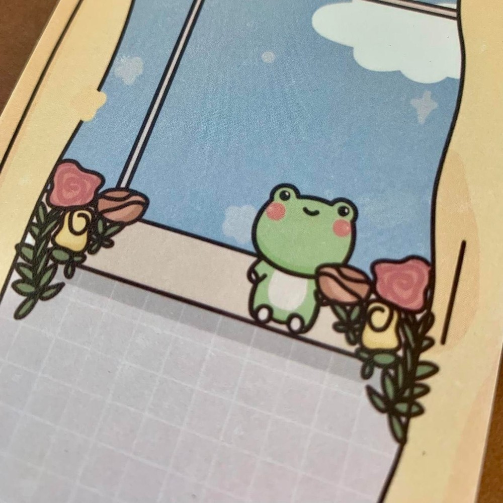 Sunny Day Window Sill Froggy Notepad