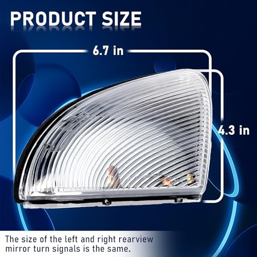 Front Mirror Turn Signal Light Compatible with Dodge Ram Right Passenger Side