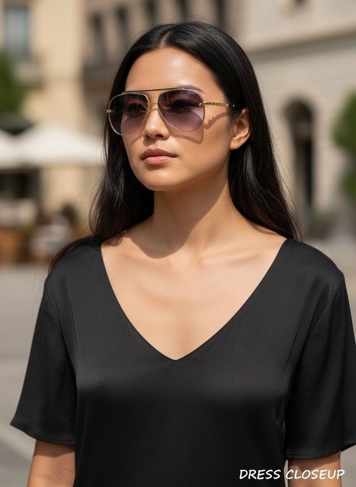 Dita Mach Eight DTS210-01 Titanium Gold Frame with Grey Gradient Lens Sunglasses