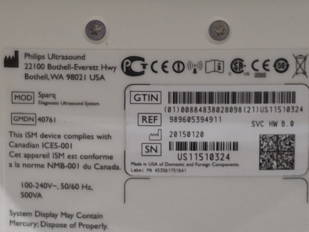 Philips Sparq Ultrasound System