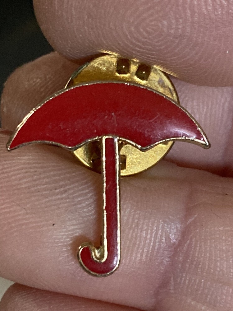 Red Umbrella Lapel Pin EUC K533