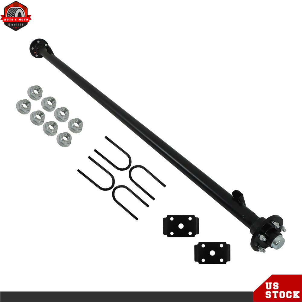 3500 lbs Axle Complete w/ U Bolt Kit 5 lug Boat Trailer, Cargo RV Camper Axel