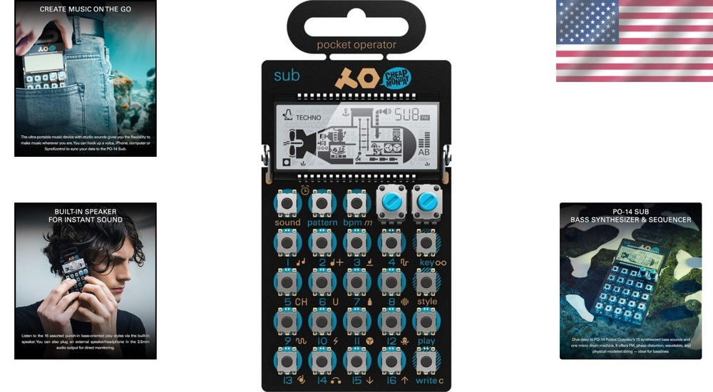 Pocket Operator PO-14 Sub Bass Synth & Sequencer