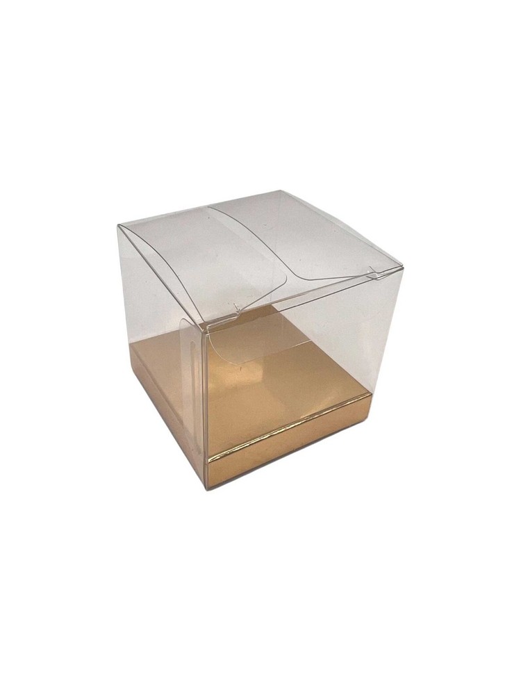 Clear Gift Box –Display Packaging,12 Pack-Pop&Lock 2 x 2 x 5 1/2" -Silver Base