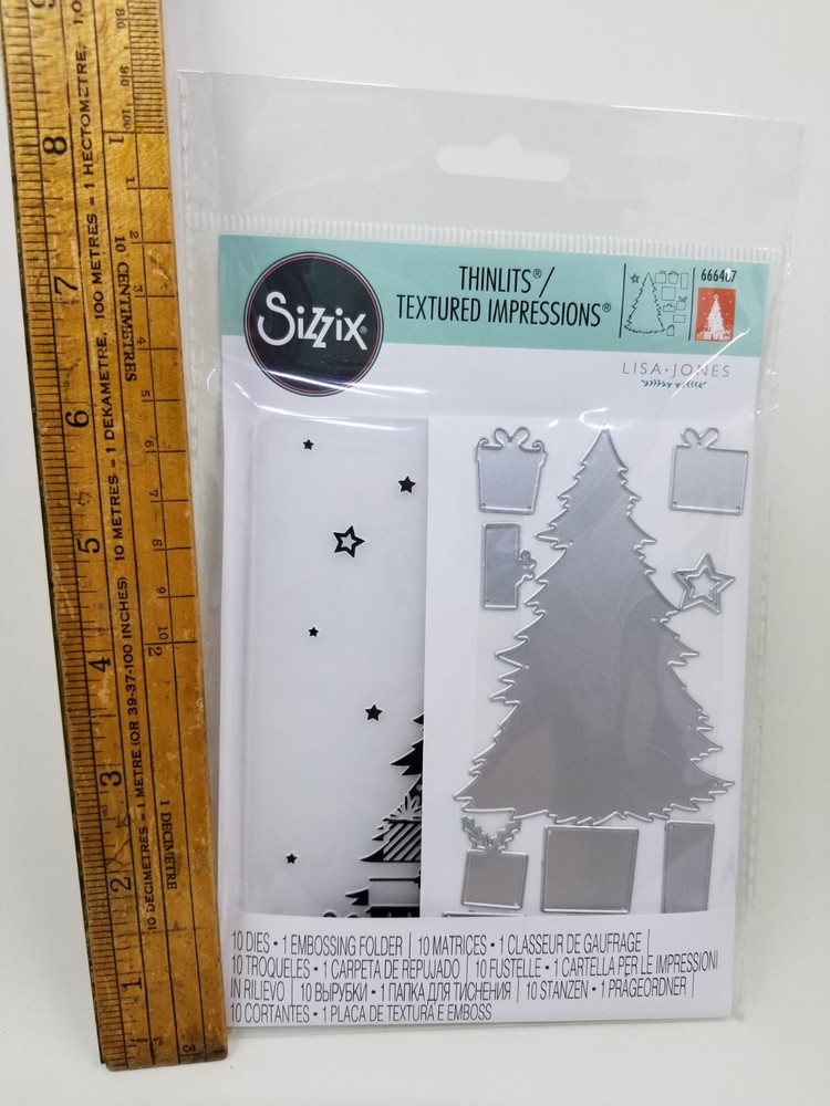 SI1 Sizzix Thinlits Textured Impressions Sparkle Tree Lisa Jones New Christmas