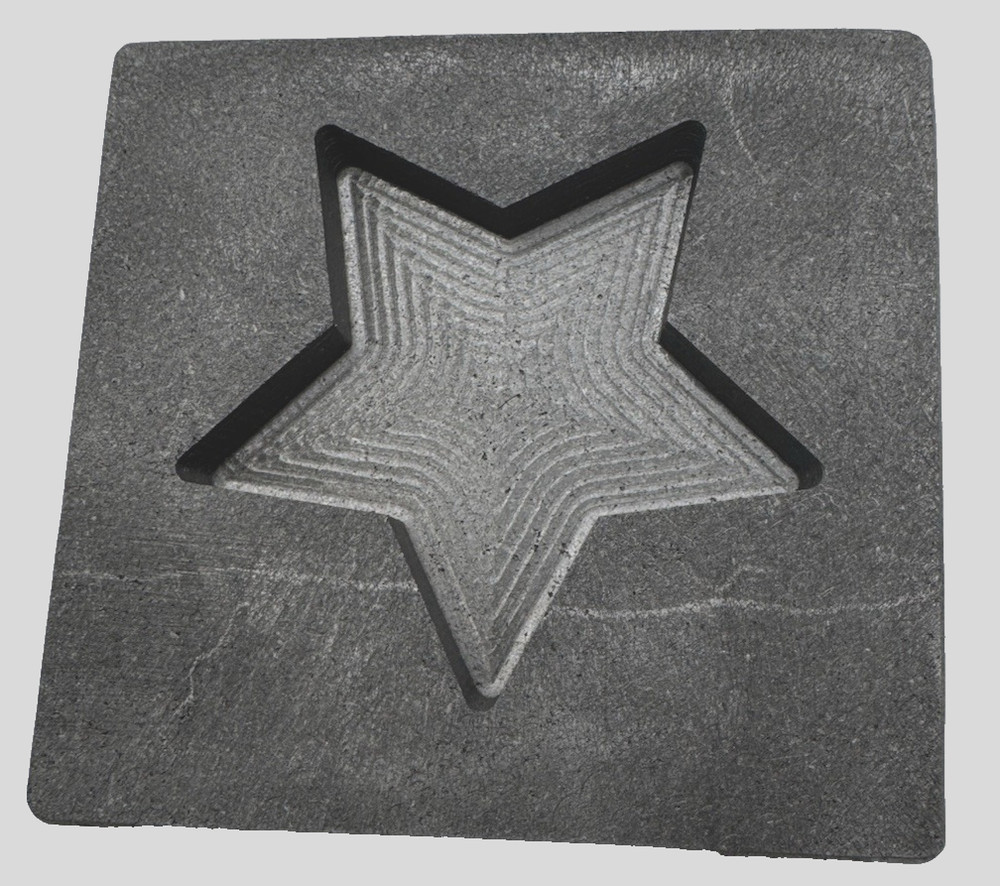 5 oz Star Graphite Gold Ingot Mold for Gold & Silver Casting