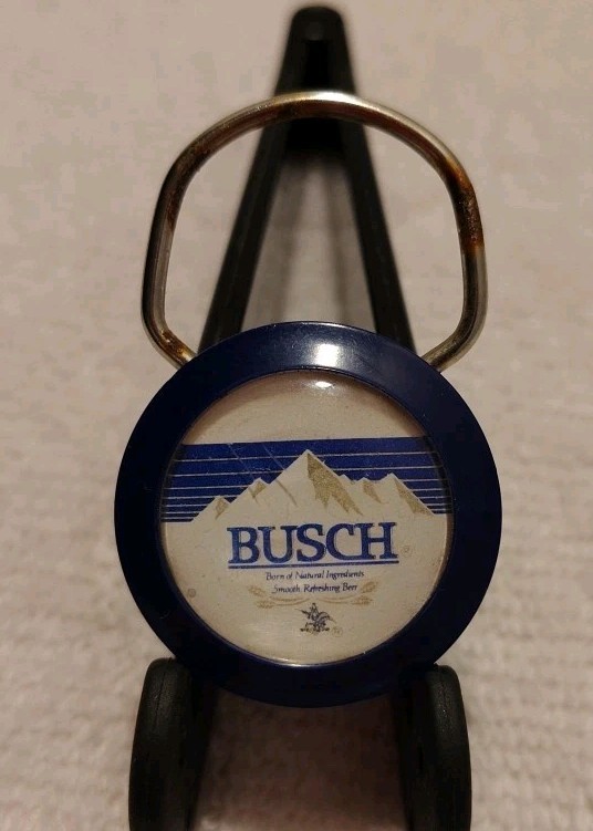 Vintage Busch Key Chain ~ Busch 500 Bristol, TN ~ August 27, 1983 ~ Light Rust