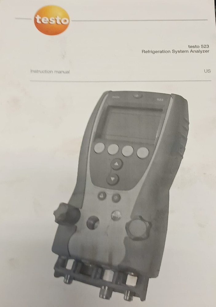 Testo 523 A/C Refrigeration System Analyzer 0560 5231 w/ Case
