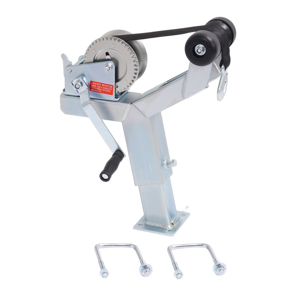 1400lbs Adjustable Winch Post Winch Stand W/ Roller Winch For Boat or Trailer