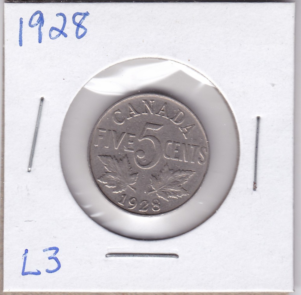 1928 Canada 5 Cents L3
