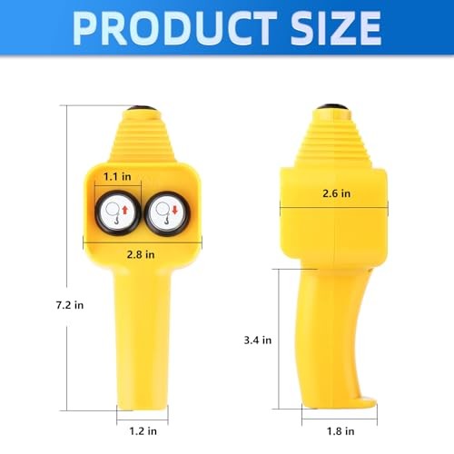 Winch Hand Control Assembly, Yellow Crane Push Button Switch, for 1500lbs to
