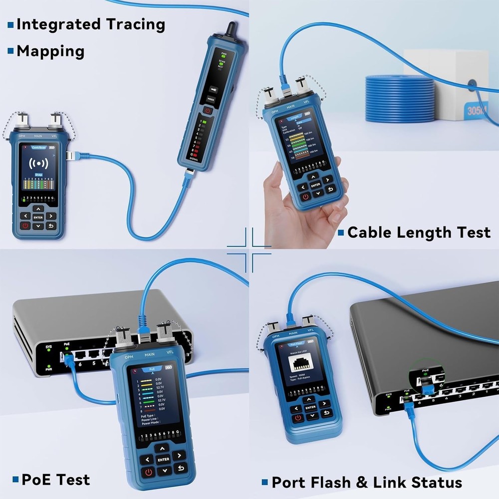 8-in-1 Multifunctional Network Cable Tester RJ45