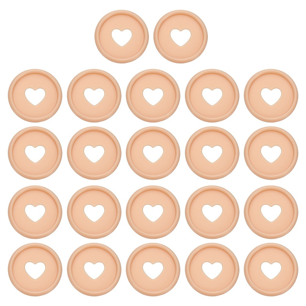 24mm Plastic Book Binding Discs, 22 Pack Expansion Discs Heart, Light Pink