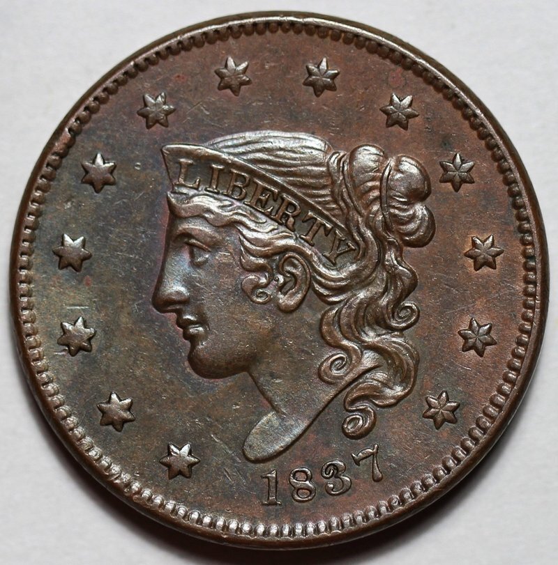 1837 Coronet Head Large Cent - US 1c Copper Coin