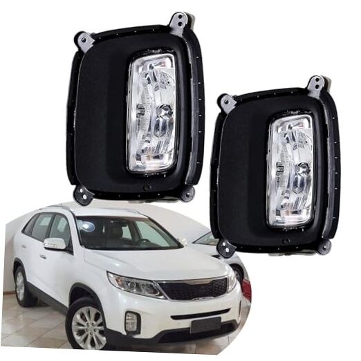 2-Pack Front Fog Light Assembly Driver and Passenger Side Replacement for So