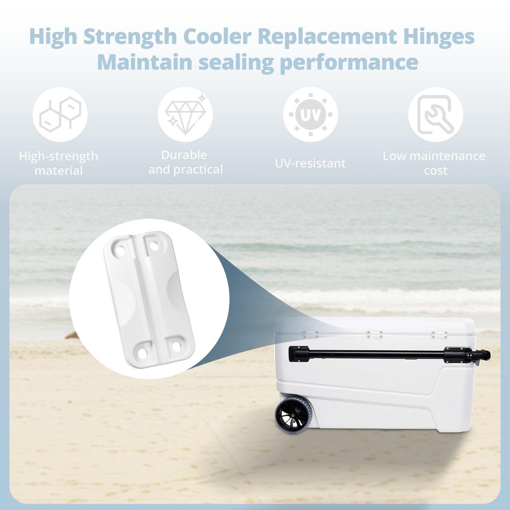 Cooler Hinges for Ice Chests,Compatible with Igloo 25-165 Qt Rectangular-Shap...