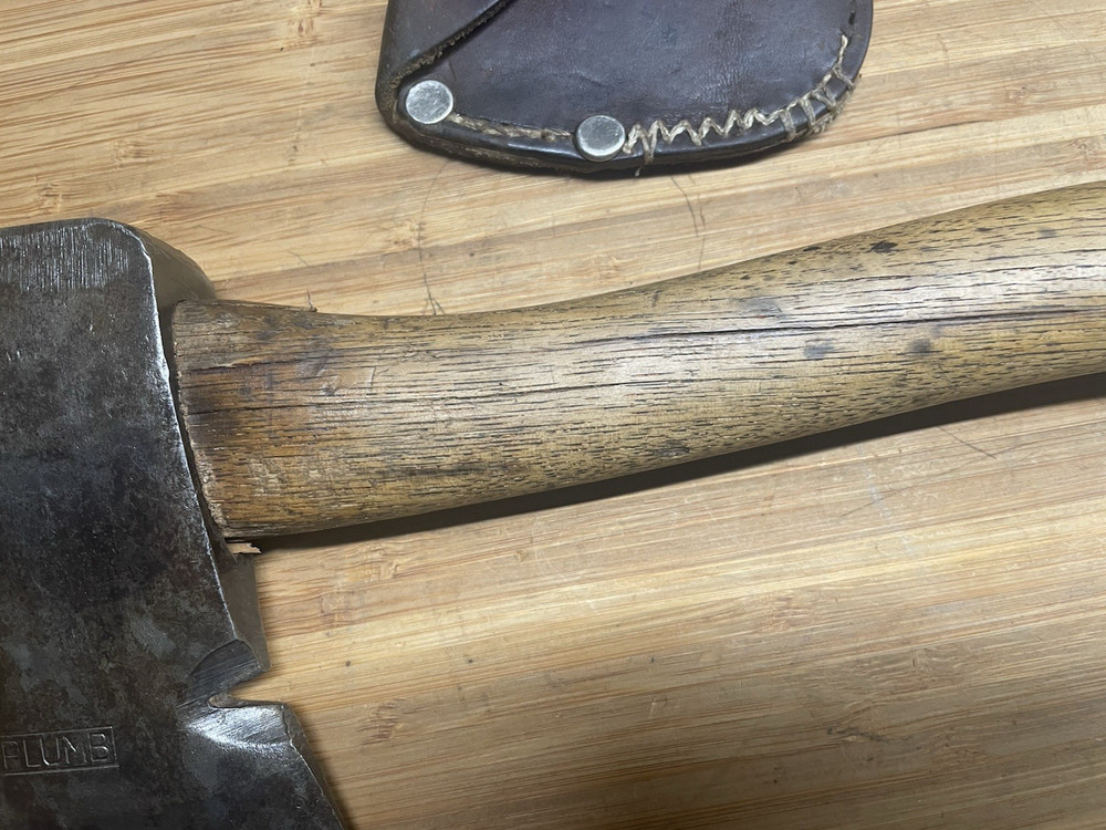 Vintage Plumb Hatchet With Nail Puller Original Handle Sheath