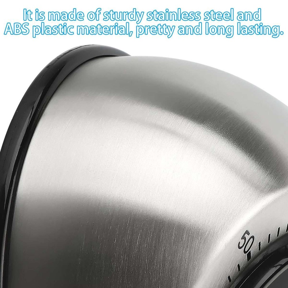Mechanical Long Ring Bell Alarm Loud 60-Minute Kitchen Cooking Wind Up Timer US