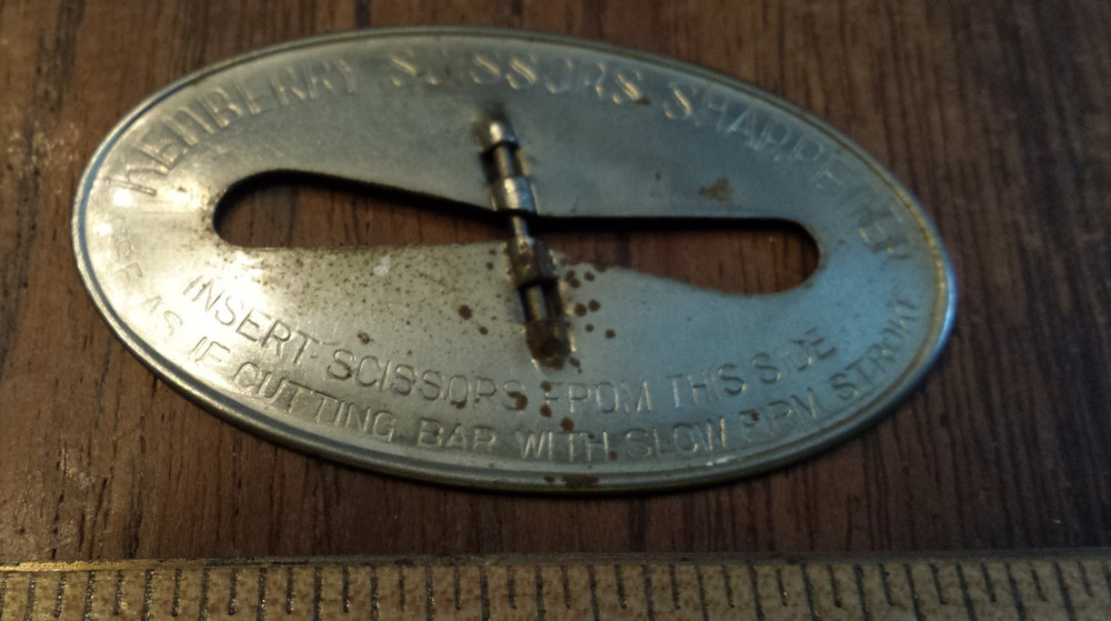 Vintage KENBERRY SCISSORS SHARPENER -some rust